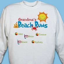 Beach Bums Personalized Sweatshirts