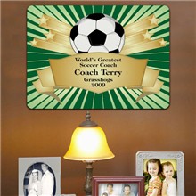 Personalized Sports Coach Award Wall Signs