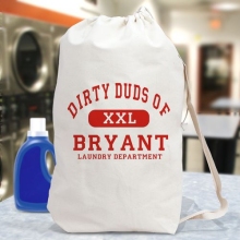 Dirty Duds Laundry Department Personalized College Laundry Bag