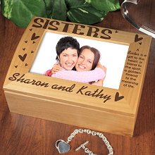 To Personalized Sisters Photo Keepsake Box