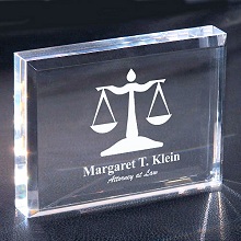 Personalized Lawyer Keepsake Paperweight