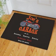 Motorcycle Garage Personalized Doormats