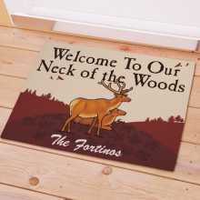 Neck of the Woods Personalized Welcome Doormats