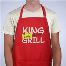 King Of The Grill Personalized BBQ Aprons