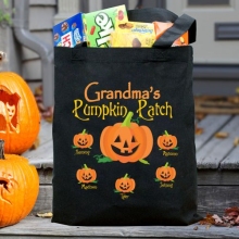 Pumpkin Patch Personalized Halloween Tote Bags