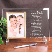 To My Dad Personalized Glass Picture Frames