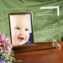 A Godparents Promise Beveled Glass Picture Frames