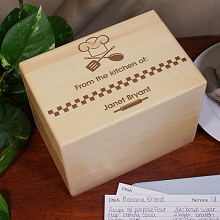 Engraved From The Kitchen of Personalized Recipe Box