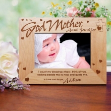 To My Godparent Personalized Wood Picture Frames