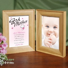 Count My Blessings Personalized Bi-Fold Godparent Picture Frames