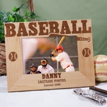 Engraved Baseball Wood Picture Frames