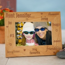 My Favorite Aunt Personalized Wood Picture Frames