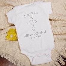 Personalized Christening Infant Creepers