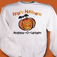 Jack-O-Lantern Personalized Halloween Sweatshirts