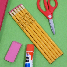 Personalized Yellow Pencils - Set of 12