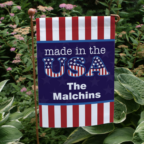 Made In The USA Personalized Patriotic Garden Flags