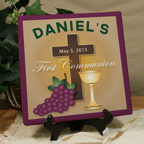 Personalized First Communion Wall Canvas