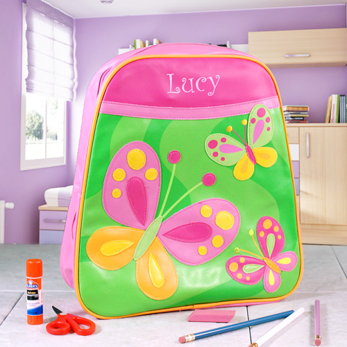 Personalized Embroidered Butterfly Backpacks