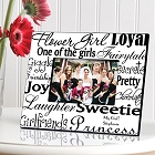 Black on White Personalized Flower Girl Picture Frames