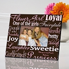 Pink on Brown Personalized Flower Girl Picture Frames