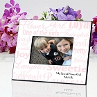 Pink on White Personalized Flower Girl Picture Frames