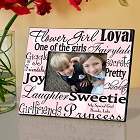 Polka Dots on Pink Personalized Flower Girl Picture Frames