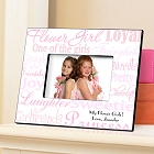 Shades of Pink Personalized Flower Girl Picture Frames