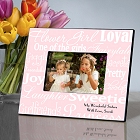 White on Pink Personalized Flower Girl Picture Frames