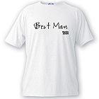 Best Man Personalized Wedding Party Script T-shirts