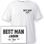Best Man Personalized Wedding Party Collegiate T-shirts