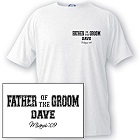 Personalized Father of the Groom Collegiate T-shirts