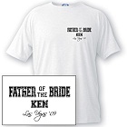Personalized Father of the Bride Collegiate T-shirts