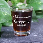 Personalized Groomsman Shot Glass