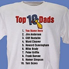 Top Ten Dads Personalized Fathers Day T-shirts