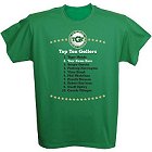 Top Ten Golfers Personalized Green Golf T-Shirt