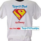 Super Dad Personalized Fathers Day T-Shirts