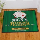 Poker Room Personalized Door Mat