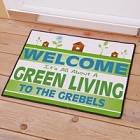 Green Living Personalized Go Green Doormat