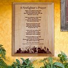 A Firefighter's Prayer Personalized Wood Plaque