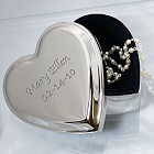 Engraved Name Silver Heart Jewelry Box