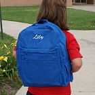 Personalized Embroidered Blue Backpacks