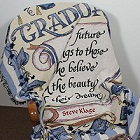 Embroidered Graduation Tapestry Throw Blanket