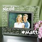 I Love You Personalized Glass Picture Frame