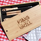 Personalized King of the Grill BBQ Grill Set