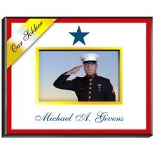 Personalized Blue Star Military Family Picture Frames
