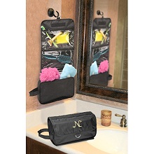 Embroidered Nylon Hanging Toiletry Bags