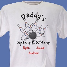 Spares and Strikes Personalized Bowling T-Shirts