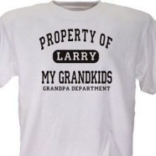 Property of My Kids Personalized Fathers Day T-Shirts