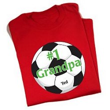 Number 1 Soccer Fan Personalized Adult T-shirts