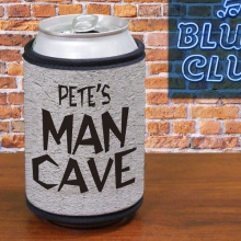Personalized Man Cave Can Wrap Koozies